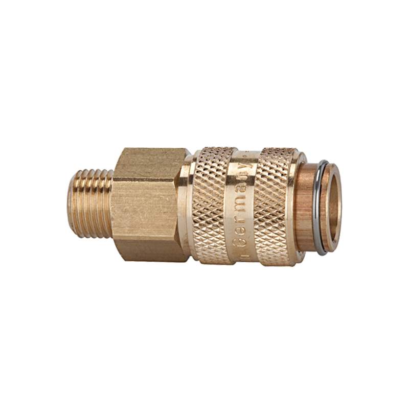 RIEGLER Schnellverschlusskupplung NW 5, Messing blank, G 3/8 AG