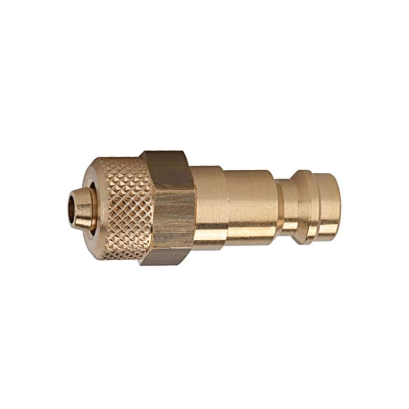 RIEGLER Nippel für Kupplungen NW 5, Messing blank, für Schlauch 8x6