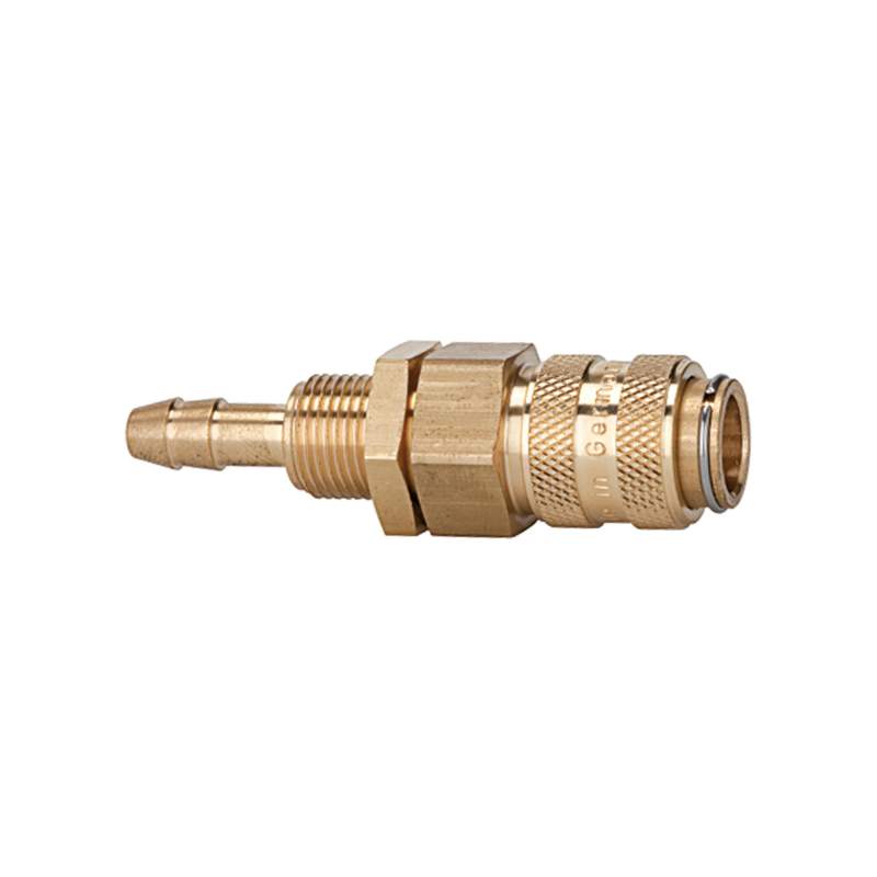RIEGLER Schnellverschlusskupplung NW 5, Messing blank, Tülle LW 6, M12x1