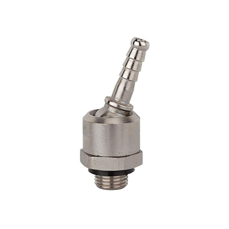 RIEGLER Schlauchtülle, Messing vernickelt, drehbar, G 1/4 AG, LW 6