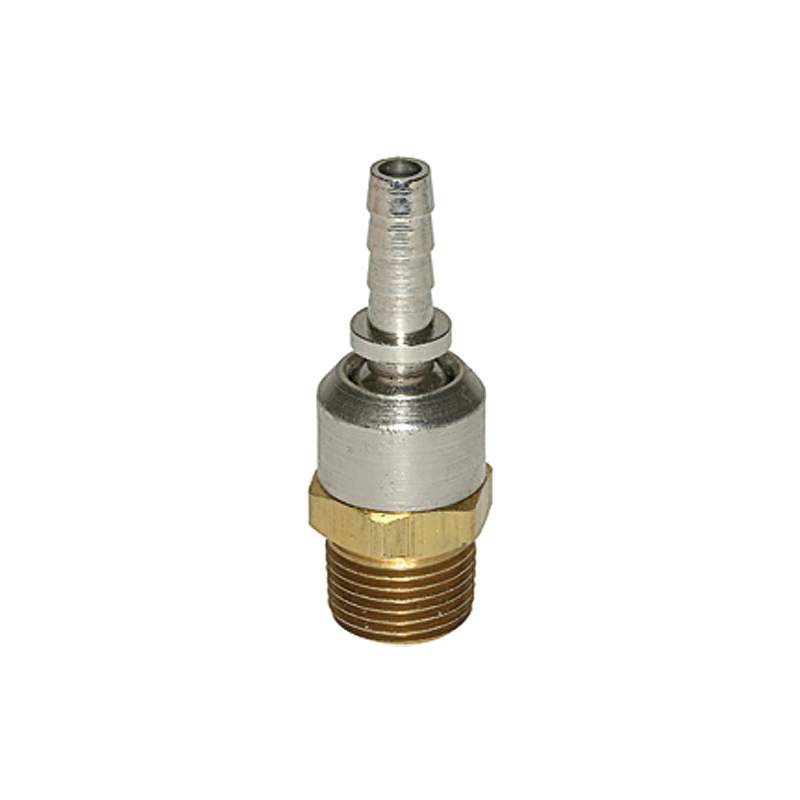 RIEGLER Schlauchtülle, Stahl vernickelt, drehbar, R 3/8 AG, LW 9