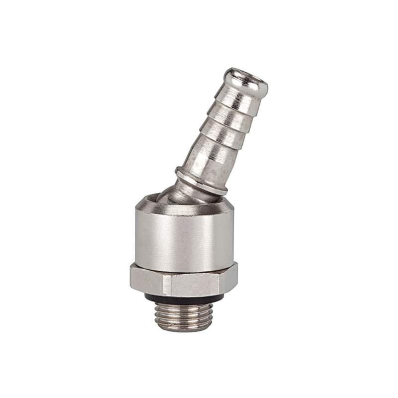 RIEGLER Schlauchtülle, Messing vernickelt, drehbar, G 1/4 AG, LW 10