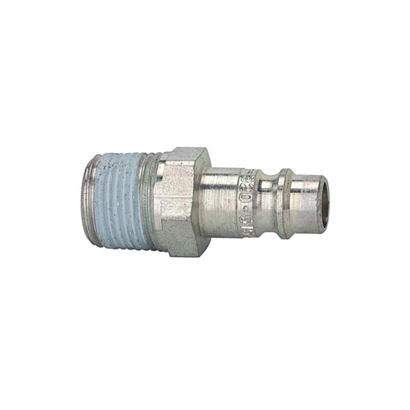 RIEGLER Nippel für Kuppl. NW 7,2-7,8, Stahl gehärtet/verz., R 1/4 AG PTFE