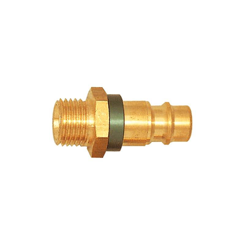 RIEGLER Unverwechselbarer Nippel NW 7,8, Messing blank, G 3/8 AG, grün