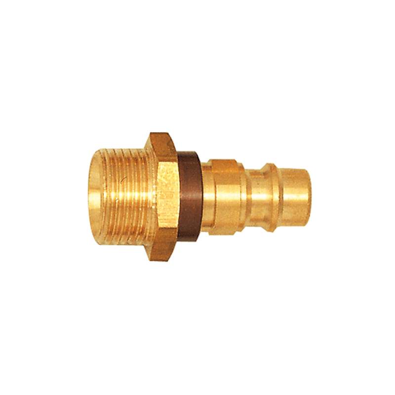 RIEGLER Unverwechselbarer Nippel NW 7,8, Messing blank, G 3/8 AG, braun