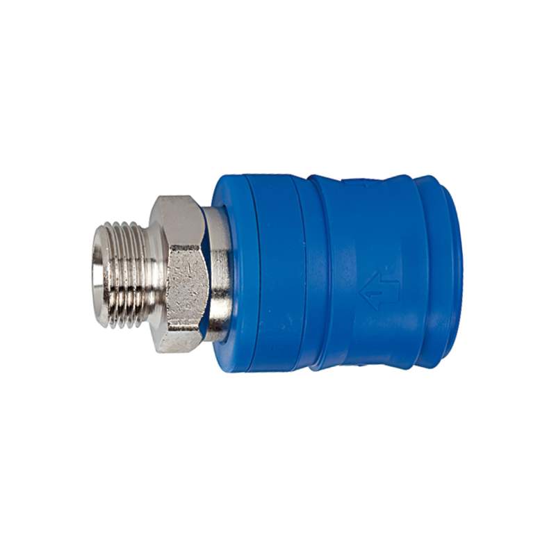 RIEGLER Sicherheitskupplung NW 7,4, Typ KE, Messing vern., G 3/8 AG