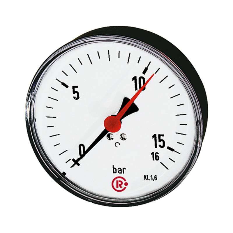 RIEGLER Standardmano., Kunststoff, G 1/4 hinten zentr., 0 - 1,0 bar, Ø 80