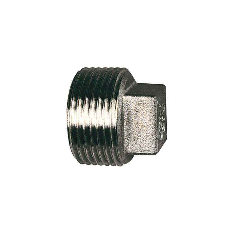 RIEGLER Verschlussstopfen, Vierkant, G 3/8, SW 10, Edelstahl 1.4408