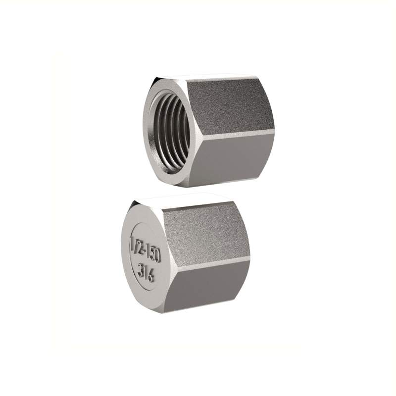 RIEGLER Verschlusskappe, Sechskant, G 1/2, SW 26, Edelstahl 1.4408