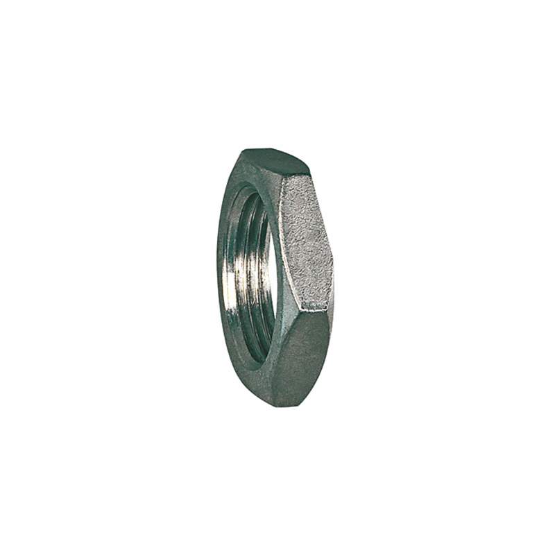 RIEGLER Sechskant-Gegenmutter, G 3/8, SW 27, Edelstahl 1.4408