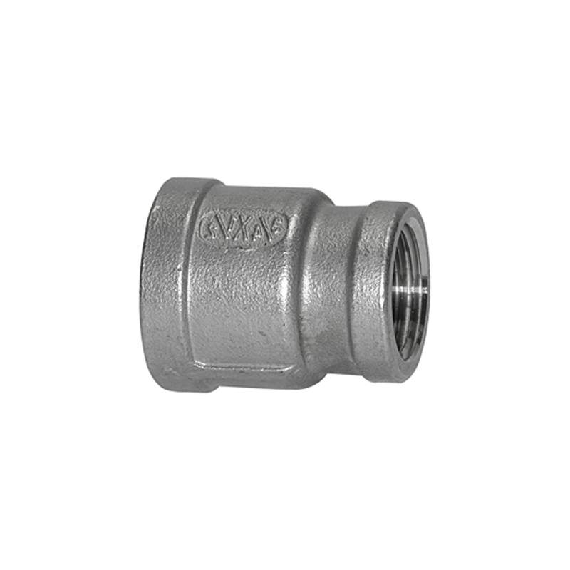 RIEGLER Reduziermuffe, rund, G 1/2 i., G 3/8 i., Edelstahl 1.4408