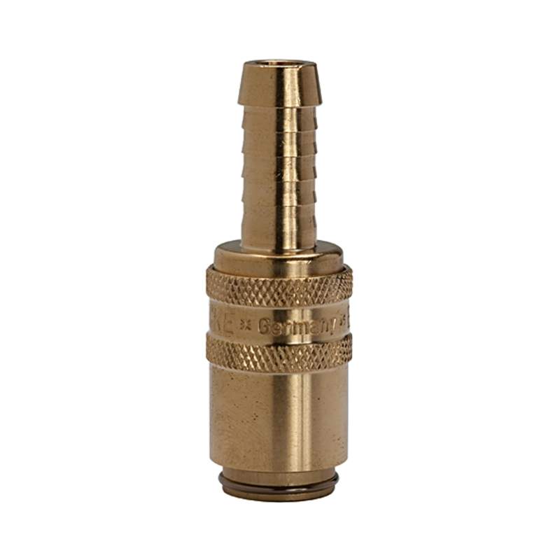 RIEGLER Temperierkupplung DN 6, Zapfen 9 mm, Absperrventil, Tülle gerade