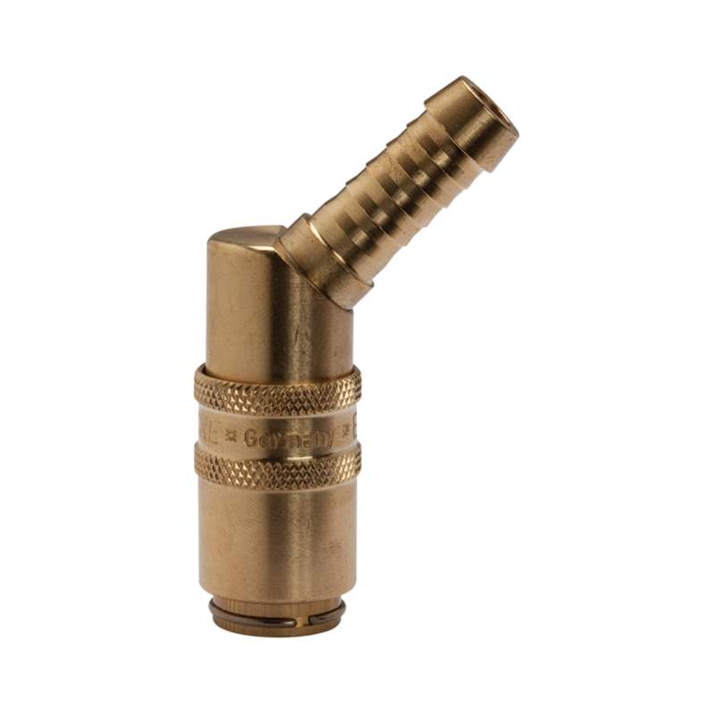 RIEGLER Temperierkupplung DN 6, Zapfen 9 mm, Schlauchtülle 45°