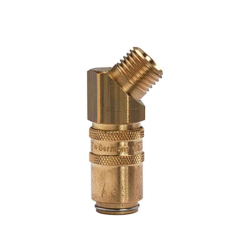 RIEGLER Temperierkupplung DN 6 mit AG, mit Absperrventil, G 1/4 45°