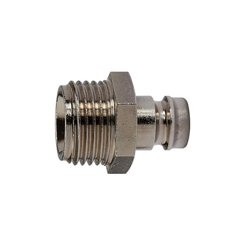 RIEGLER Temperier-Einstecknippel DN 6 mit AG, mit Absperrventil, G 1/4