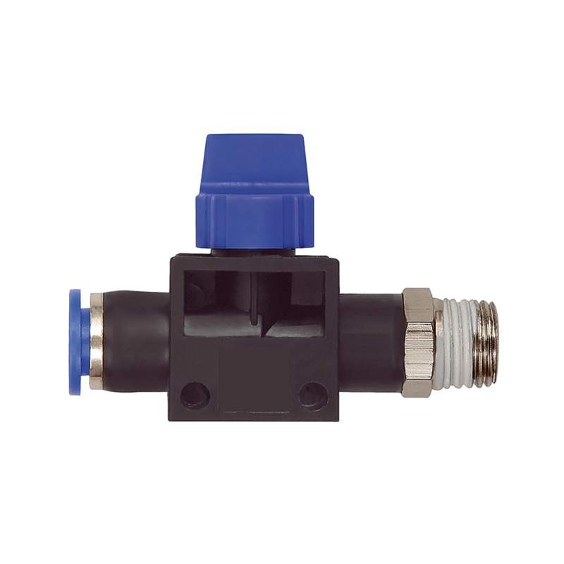 RIEGLER 3/2-Wegeventil »Blaue Serie«, Steckanschluss, R 1/4 a., S-G Ø 8mm