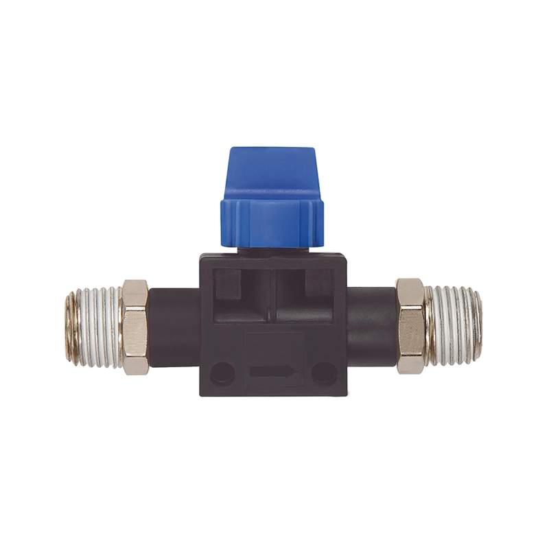RIEGLER 3/2-Wegeventil »Blaue Serie«, AG/AG R 1/4, Gewindebeschichtung