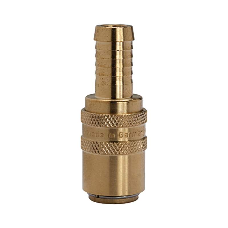 RIEGLER Temperierkupplung DN 9, Zapfen 13 mm, Absperrventil, Tülle gerade