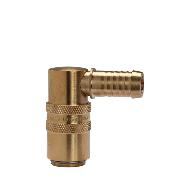 RIEGLER Temperierkupplung DN 9, Zapfen 13 mm, Schlauchtülle 90°