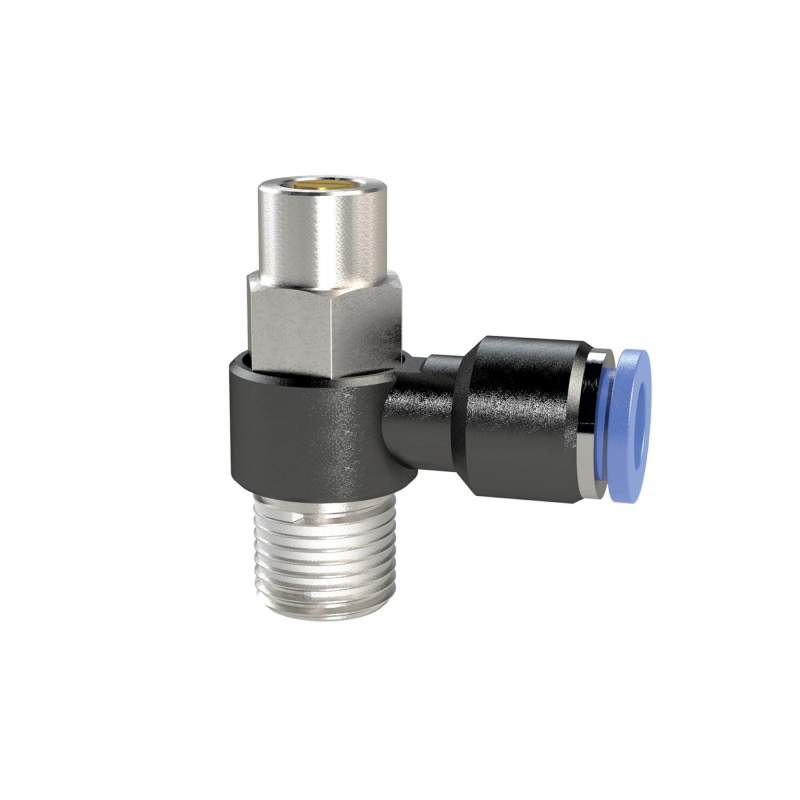 RIEGLER Drosselrückschlagventil »Blaue Serie«, Abluftdros., R 1/4 a. Ø4mm