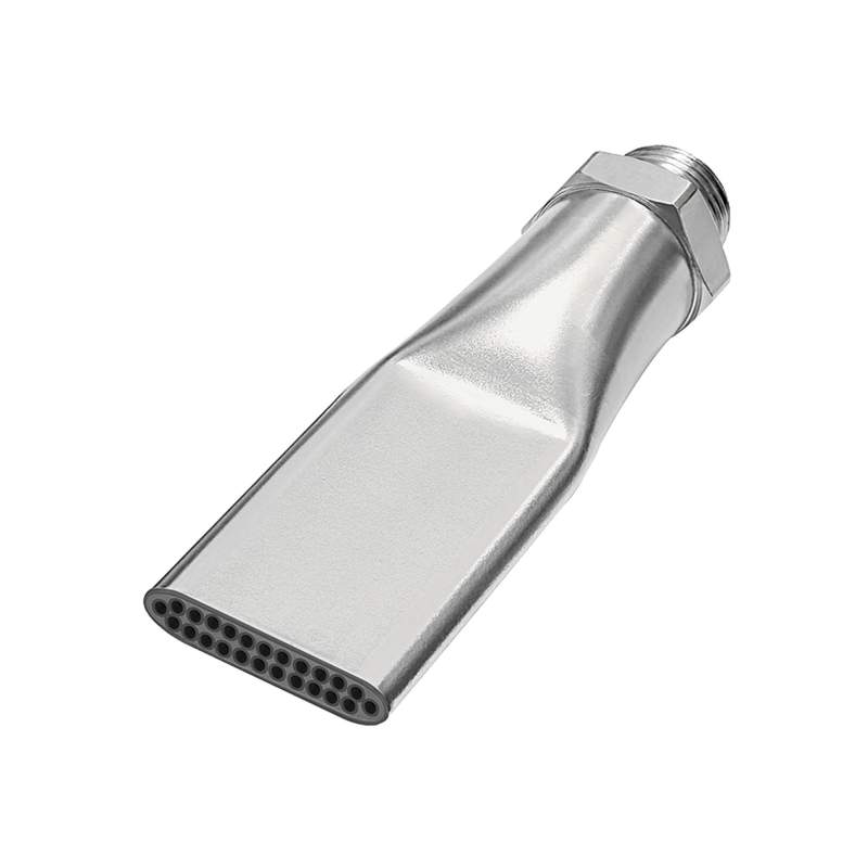 RIEGLER Lärmarme Flachdüse, G 3/8 AG, MS vernickelt, Düsenbreite 29 mm