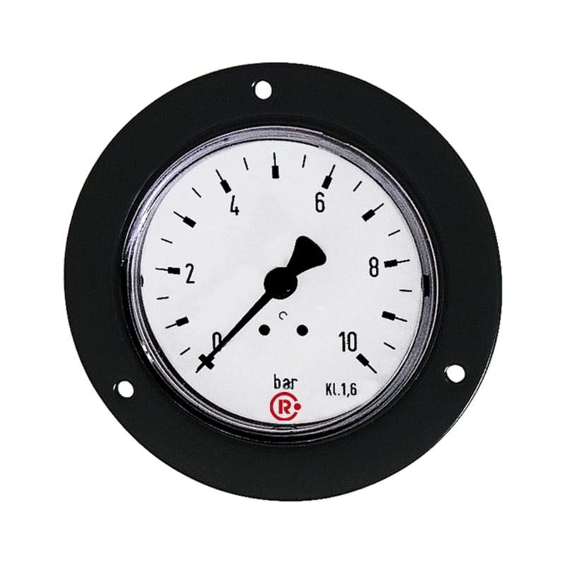 RIEGLER Standardmano., Frontring schwarz, G 1/4 hinten, 0 - 4,0 bar, Ø 50