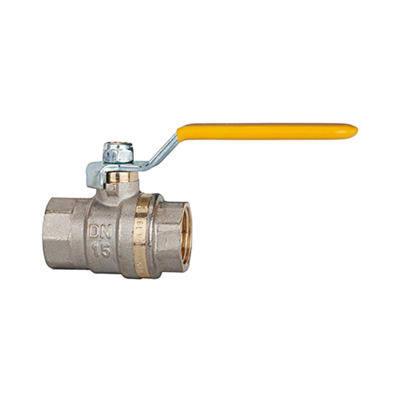 RIEGLER Kugelhahn Standardausf., gelber Hebel, IG/IG, MS vern., G 3/8
