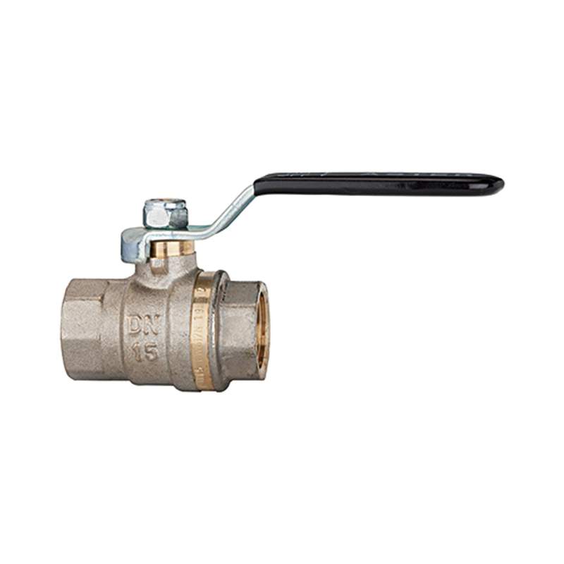 RIEGLER Kugelhahn Standardausf., schwarzer Hebel, IG/IG, MS vern., G 2