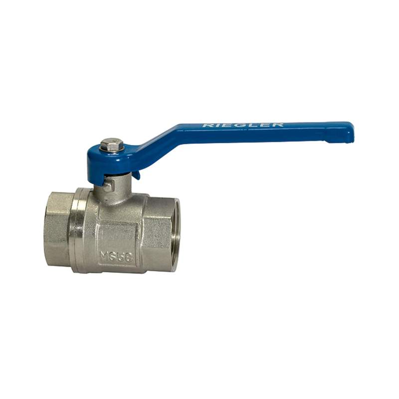 RIEGLER Kugelhahn »valve line«, Handhebel blau, MS vern., IG/IG, G 1