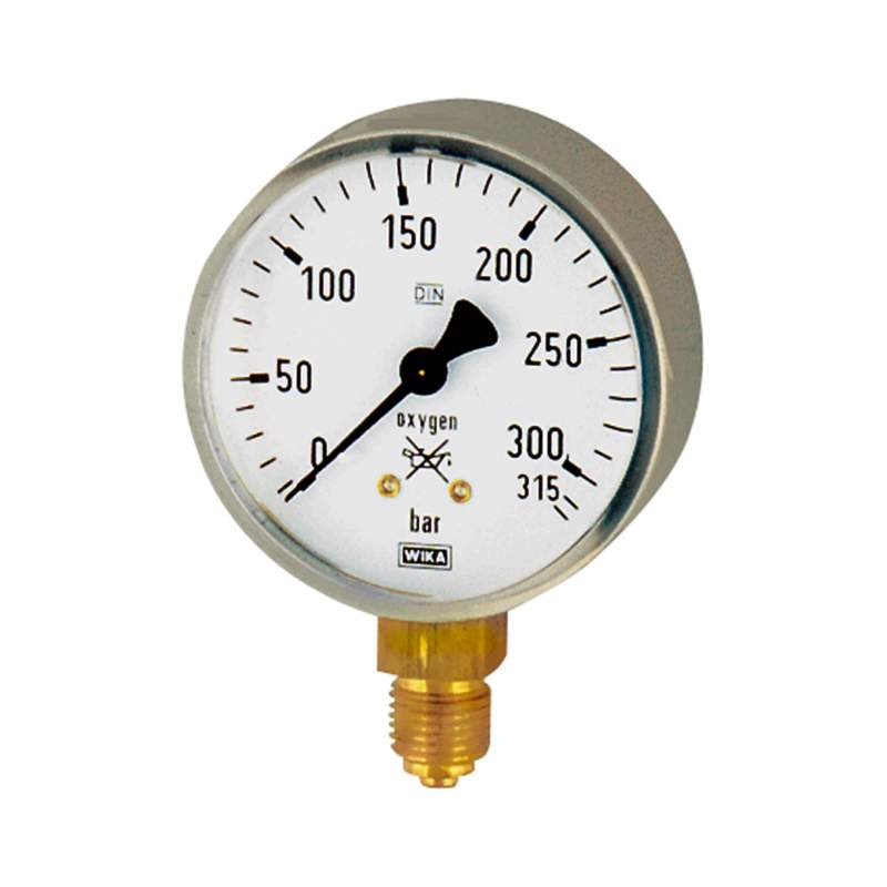 RIEGLER Schweißtechnikmano, Stahl, acetylene, G 1/4 unten, 0-2,5 bar, Ø63