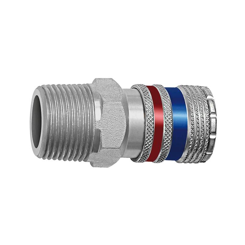 RIEGLER Sicherheitskupplung NW 10, Stahl/Messing verzinkt, R 3/8 AG