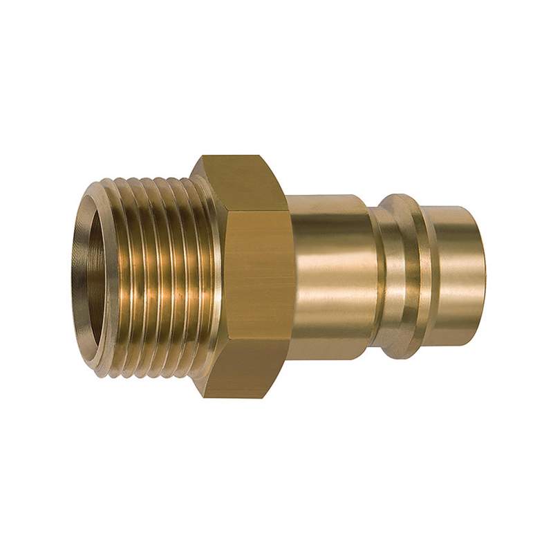 RIEGLER Nippel für Kupplungen NW 19, Messing blank, G 1 AG