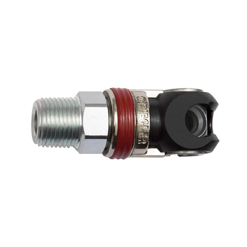 RIEGLER Schwenk-Sicherheitskupplung NW 5,5, ARO 210, Stahl, G 1/2 AG