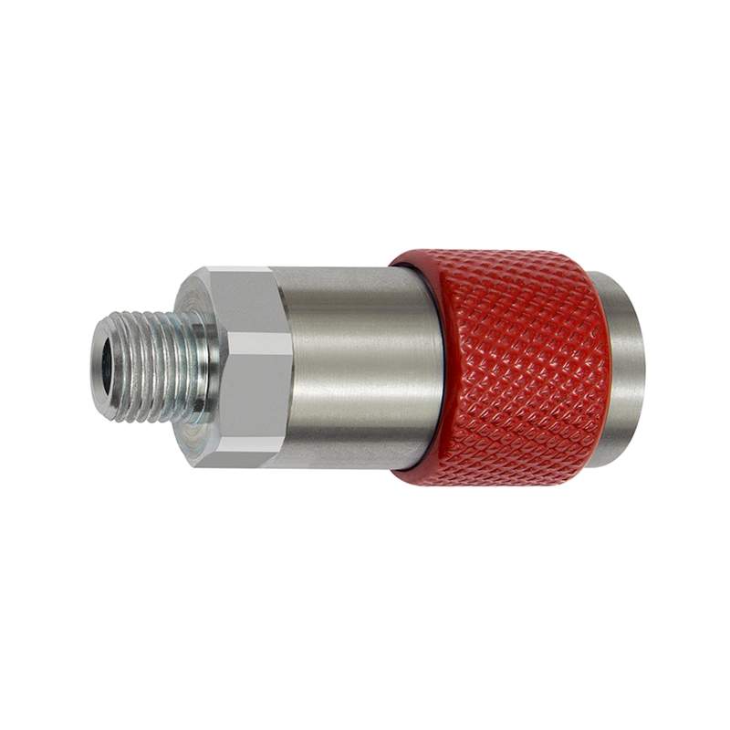RIEGLER Unv. Dreh-Sicherheitskupplung NW 6, ISO 6150 C, G 3/8 AG, rot