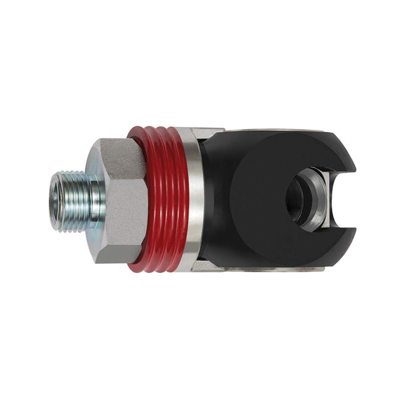 RIEGLER Schwenk-Sicherheitskupplung NW 11, ISO 6150 C, Stahl, NPT 3/4 AG