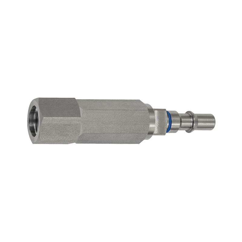 RIEGLER Unverwechselbarer Nippel NW 6, ISO 6150 C, RSV, G 3/8 IG, blau
