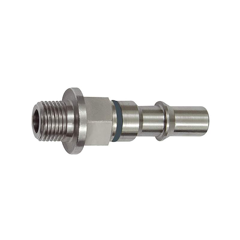 RIEGLER Unverwechselbarer Nippel NW 6, ISO 6150 C, G 1/4 AG, grau