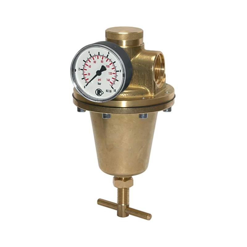 RIEGLER Druckregler für Wasser, inkl. Manometer, G 1, 0,5 - 10 bar