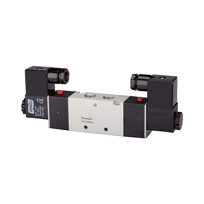 RIEGLER 5/2-Wegeventil elektropneumatisch, »4V«, bistabil, G 1/2, 24 V DC