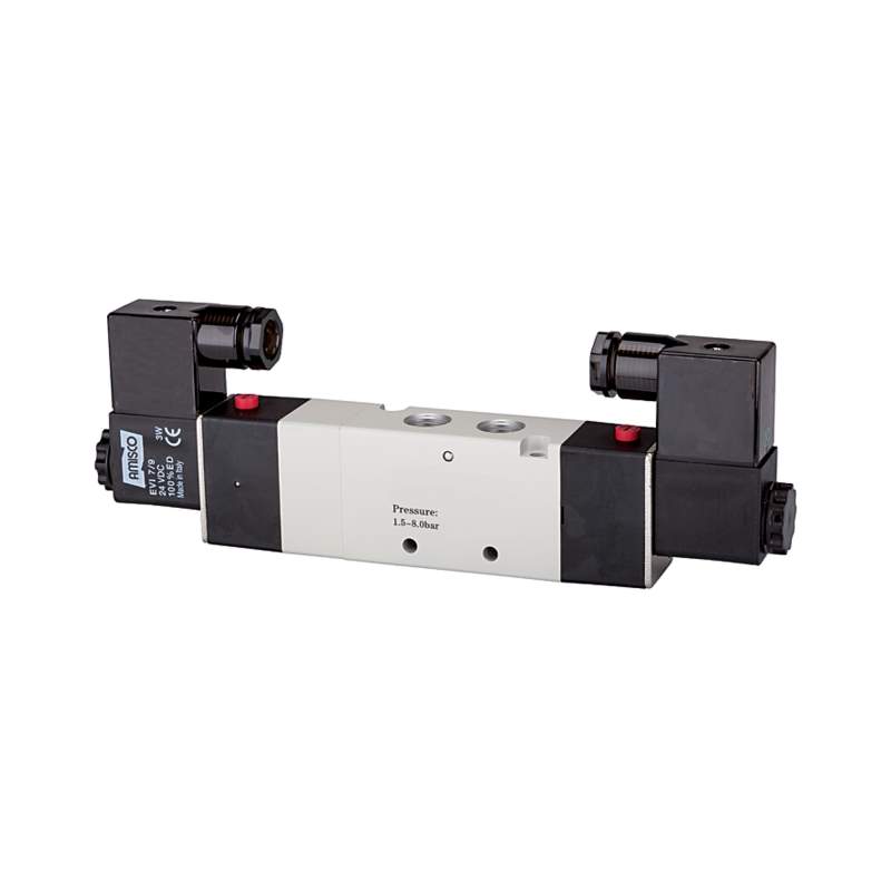 RIEGLER 5/3-Wegeventil elektropneum. Mitte entl., G 1/8, 24VDC 400l/min