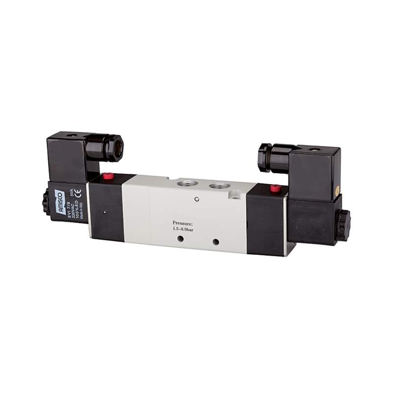 RIEGLER 5/3-Wegeventil elektropneum. Mitte entlüf., G 1/2, 230 V, 50 Hz