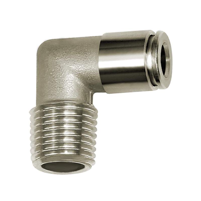 RIEGLER L-Steckverschraubung, R 1/4 a., für Schl.-Ø 8, 15bar, ES 1.4404
