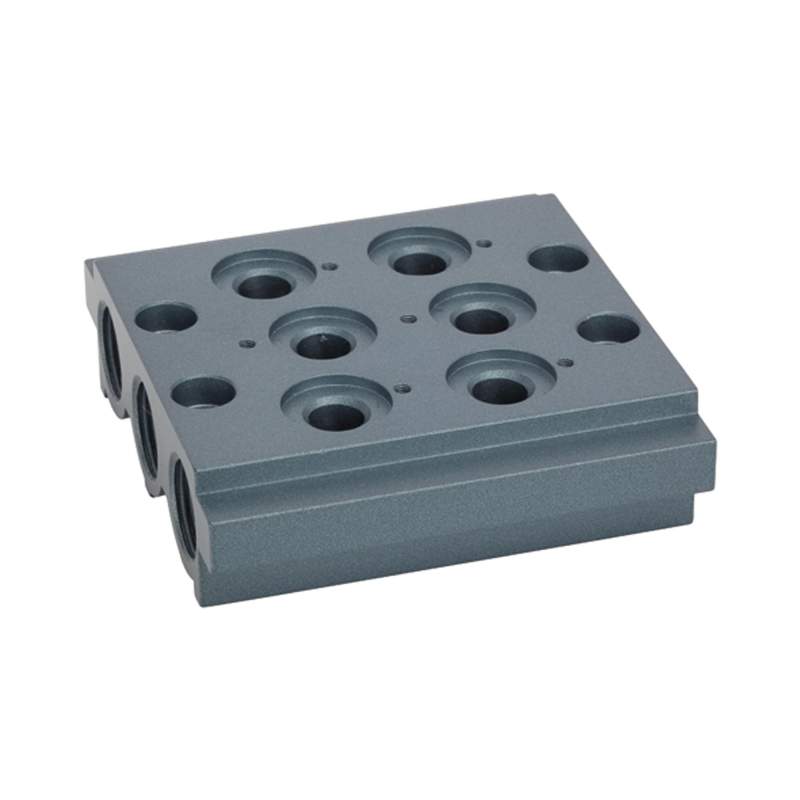 METAL WORK Mehrfach-Grundplatte für Wegeventile, 2 Ventilpositionen, G 1/8