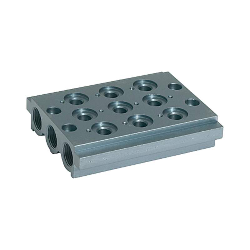 METAL WORK Mehrfach-Grundplatte für Wegeventile, 3 Ventilpositionen, G 1/4