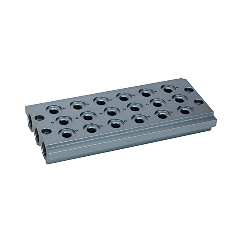 METAL WORK Mehrfach-Grundplatte für Wegeventile, 6 Ventilpositionen, G 1/4