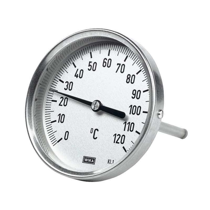RIEGLER Bimetallthermom., hochw. Ausf., L1=100/L2=80, Ø100, 0°C bis 250°C