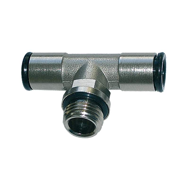 RIEGLER T-Einschraubverschr. »value line« drehbar G1/4 a., MS vern.  Ø8mm