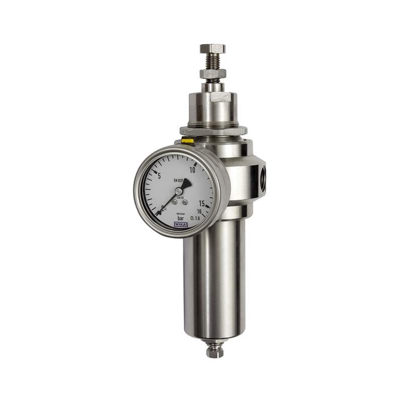 RIEGLER Edelstahl-Filterregler, 1.4401, BG 1, G 1/4, 0,4 - 4,0 bar