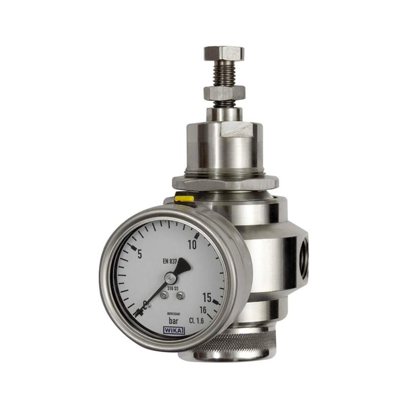 RIEGLER Edelstahl-Druckregler, 1.4401, BG 4, G 1, 1,7 - 17,5 bar