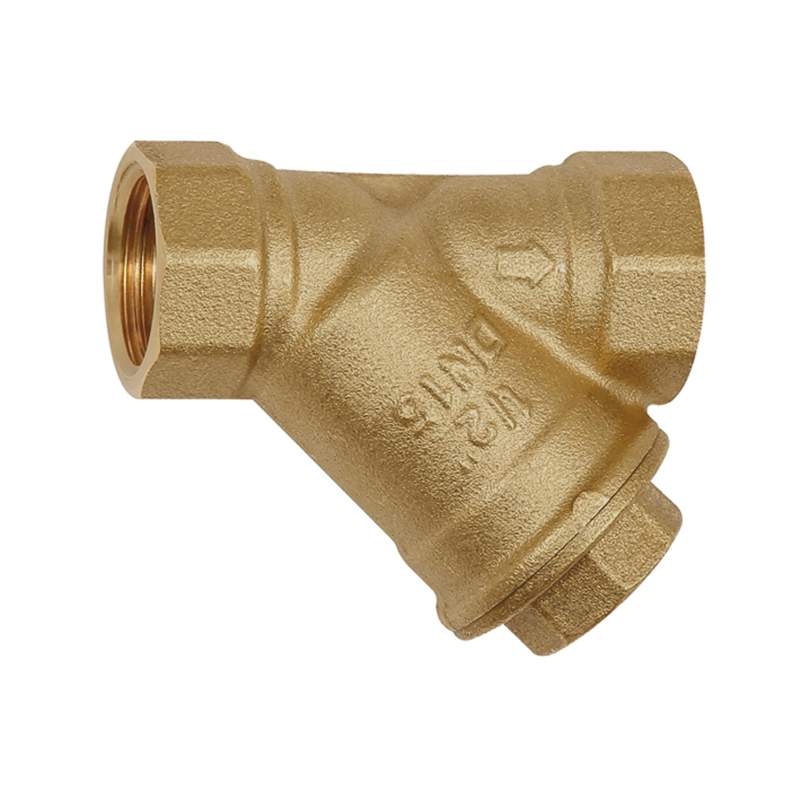 RIEGLER Schmutzfänger, Messing blank, G 1/2, DN 15, MW 0,2 mm